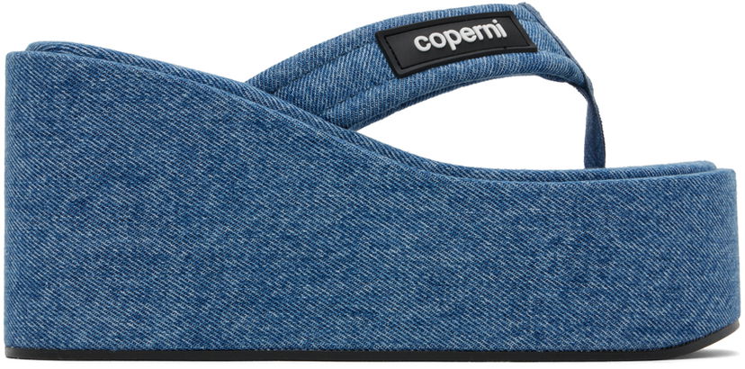Modni dodatki Coperni Coperni Denim Wedge Sandals Modra | COPSH09202