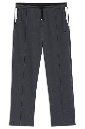 Trenirka BOSS Relaxed-Fit Quilted Jacquard Tracksuit Bottoms Siva | 50543145
