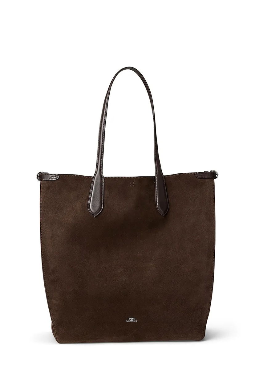 Tote bag Polo by Ralph Lauren Suede Tote Bag Rjava | 428968152