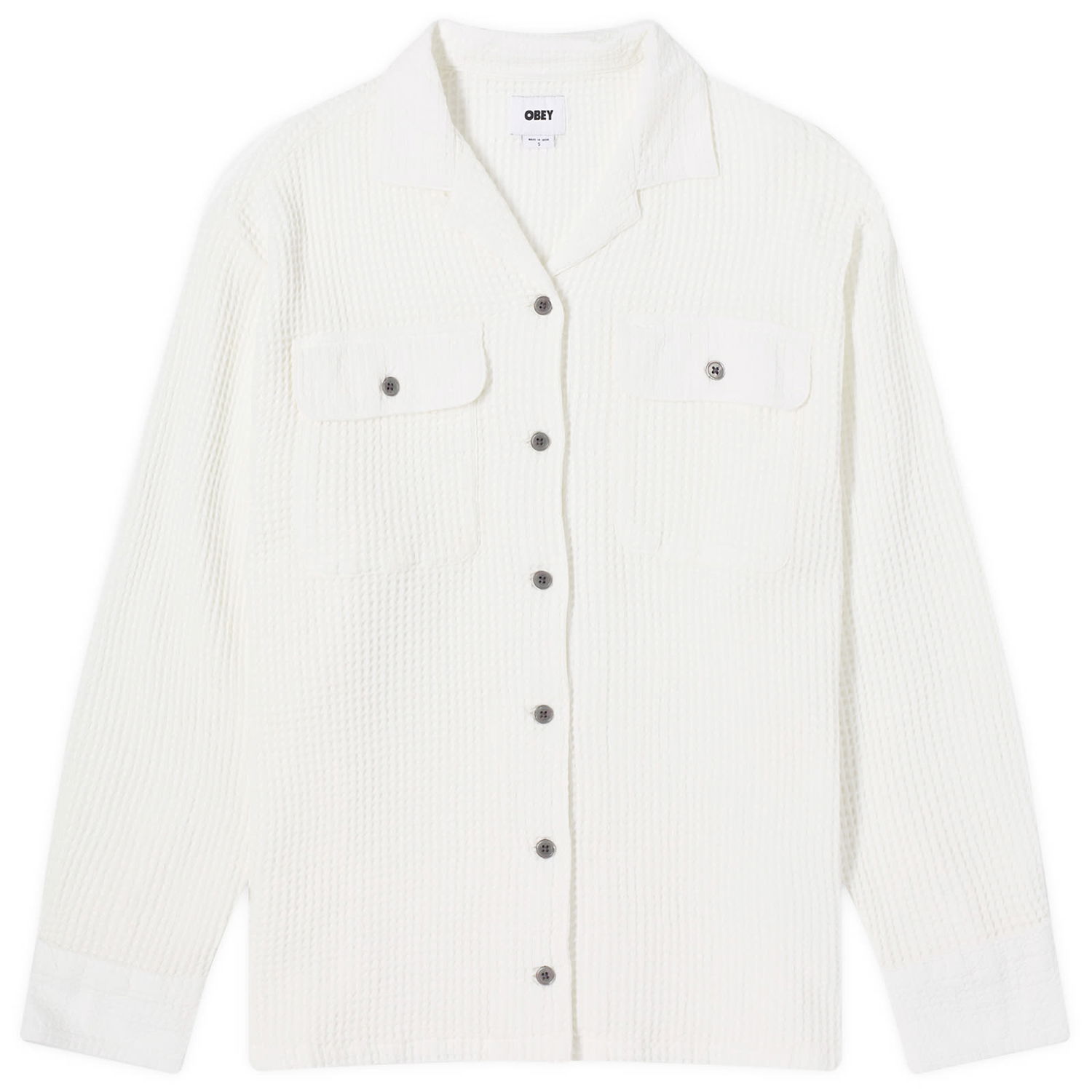 Srajce OBEY Camille Waffle Bela | 281200127-WHT, 0