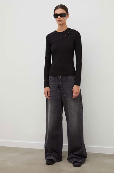 Majica Samsoe Samsoe Long Sleeve Top Črna | F23300128, 1