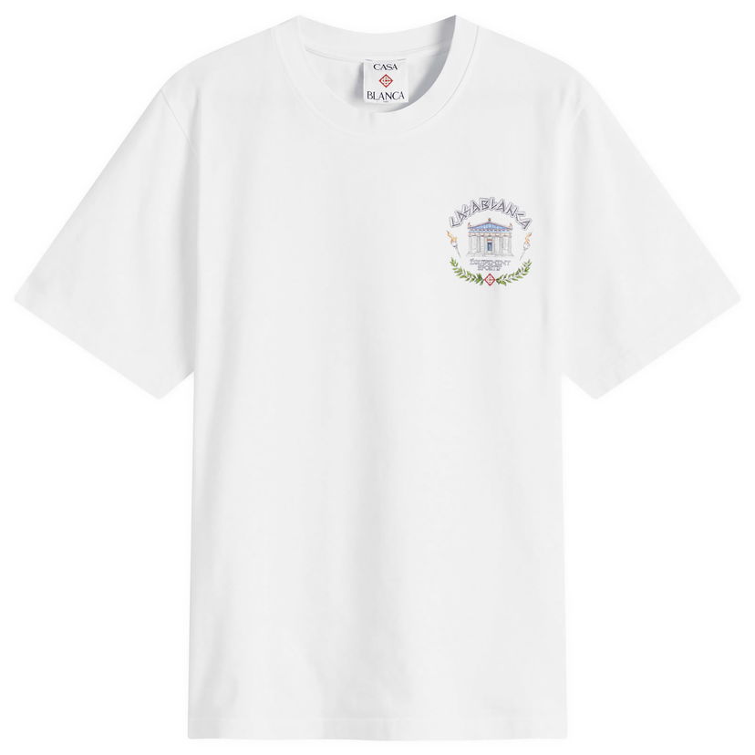 Majica Casablanca Le Temple Du Sport Graphic T-Shirt Bela | MPS25-JTS-001-08