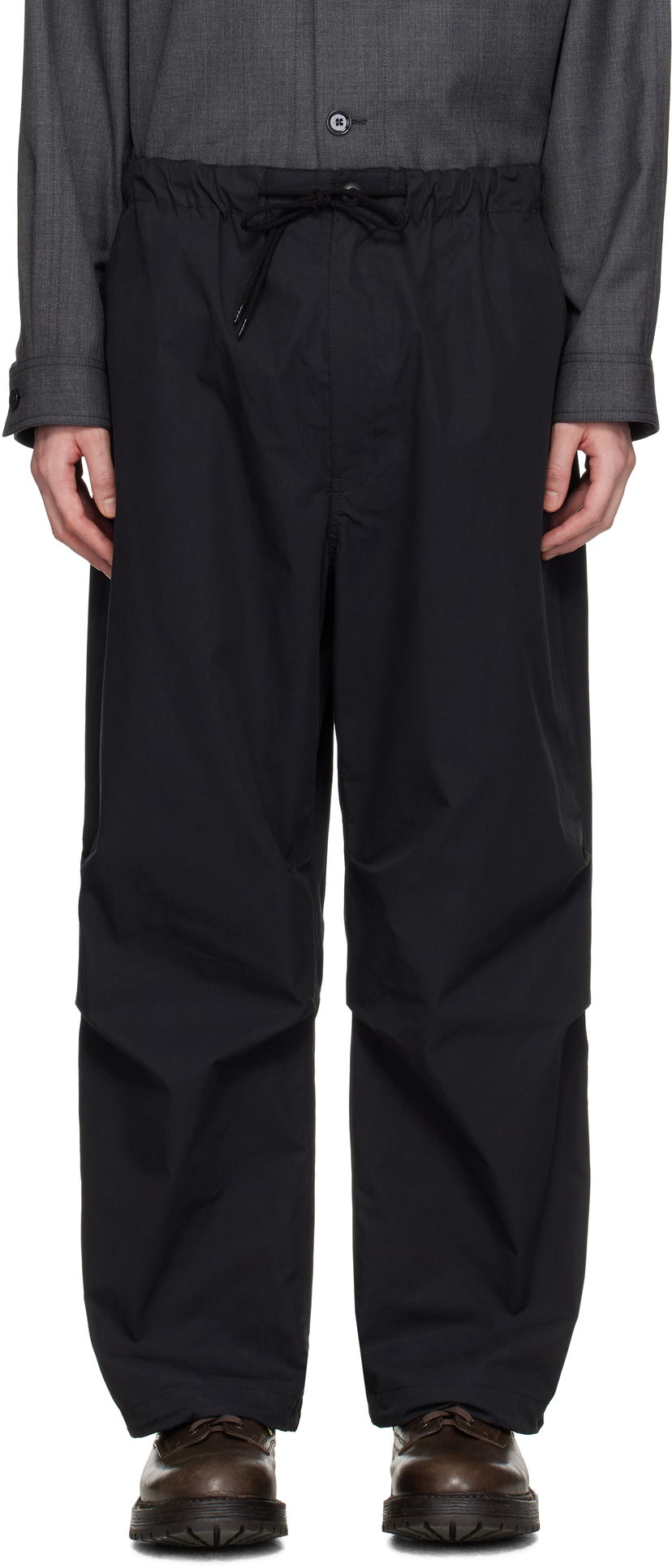 Hlače Comme des Garçons Homme Weather Trousers Črna | HO-P021-051