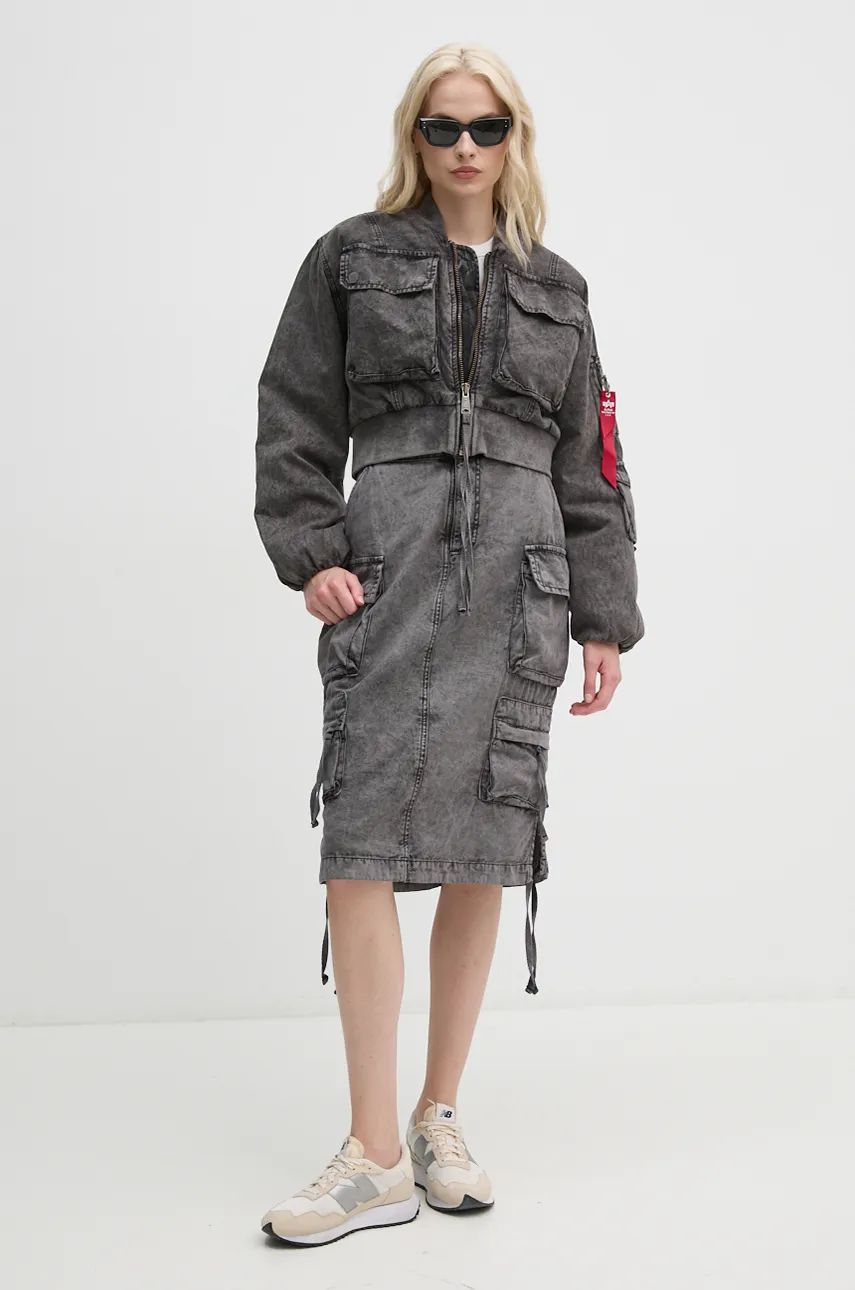 Krila Alpha Industries Midi Skirt Siva | 148068, 1