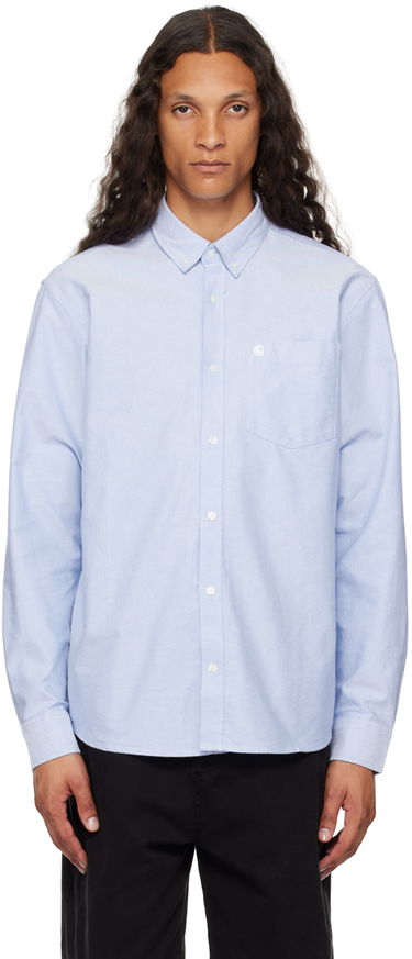 Srajce Carhartt WIP Embroidered Logo Oxford Shirt Modra | I030799, 0