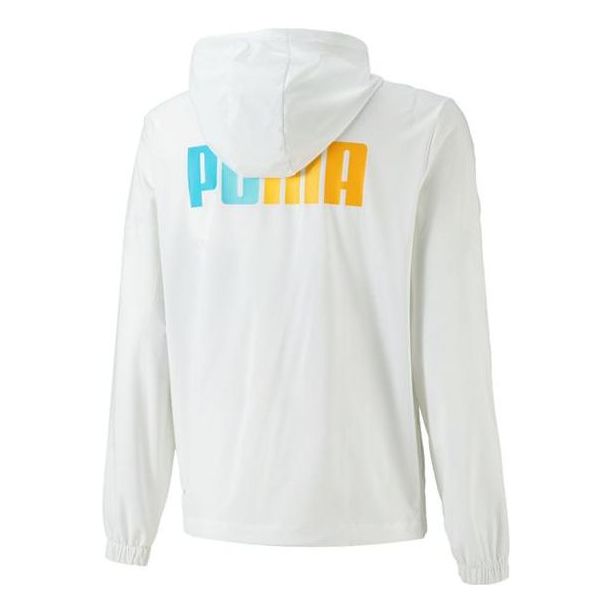 Vetrovka Puma Gradient Logo Print Hooded Jacket Bela | 678013-02, 0