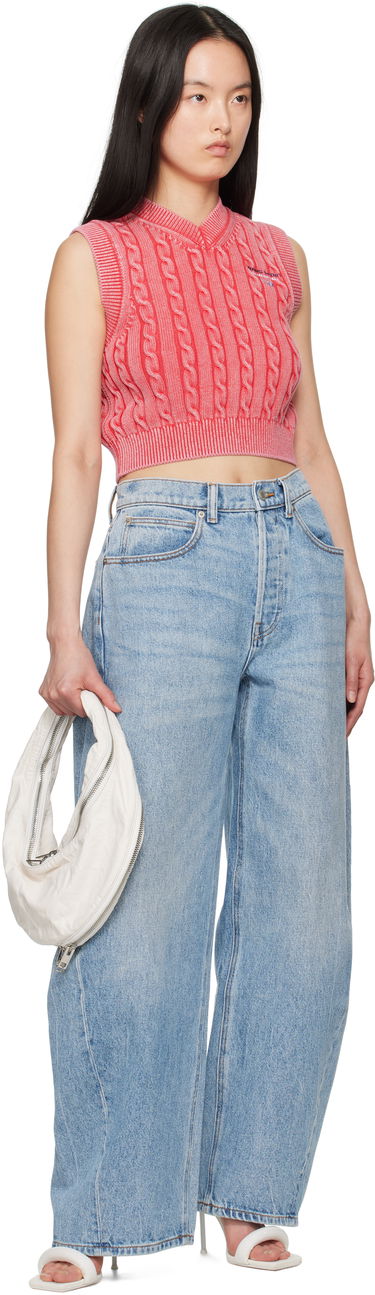 Pleteni pulover Alexander Wang Alexander Wang.t Organic Cotton Cable Knit Vest Rdeča | 4KC2251045, 3