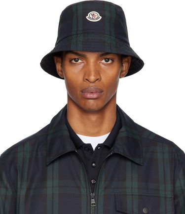 Klobuk Moncler Moncler Reversible Black Watch Tartan Bucket Hat Mornarica | K20913B00027M7661, 0