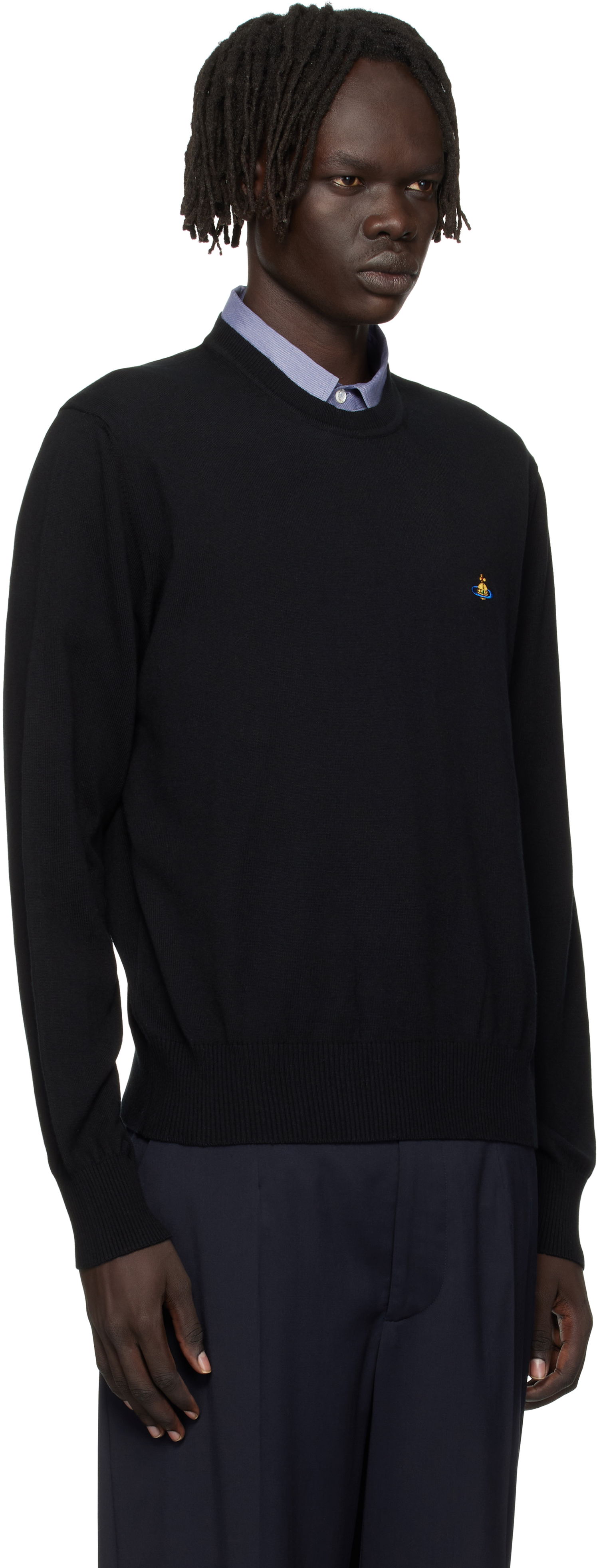 Pleteni pulover Vivienne Westwood Vivienne Westwood Alex Round Neck Sweater Črna | 27010012-Y001V-, 1