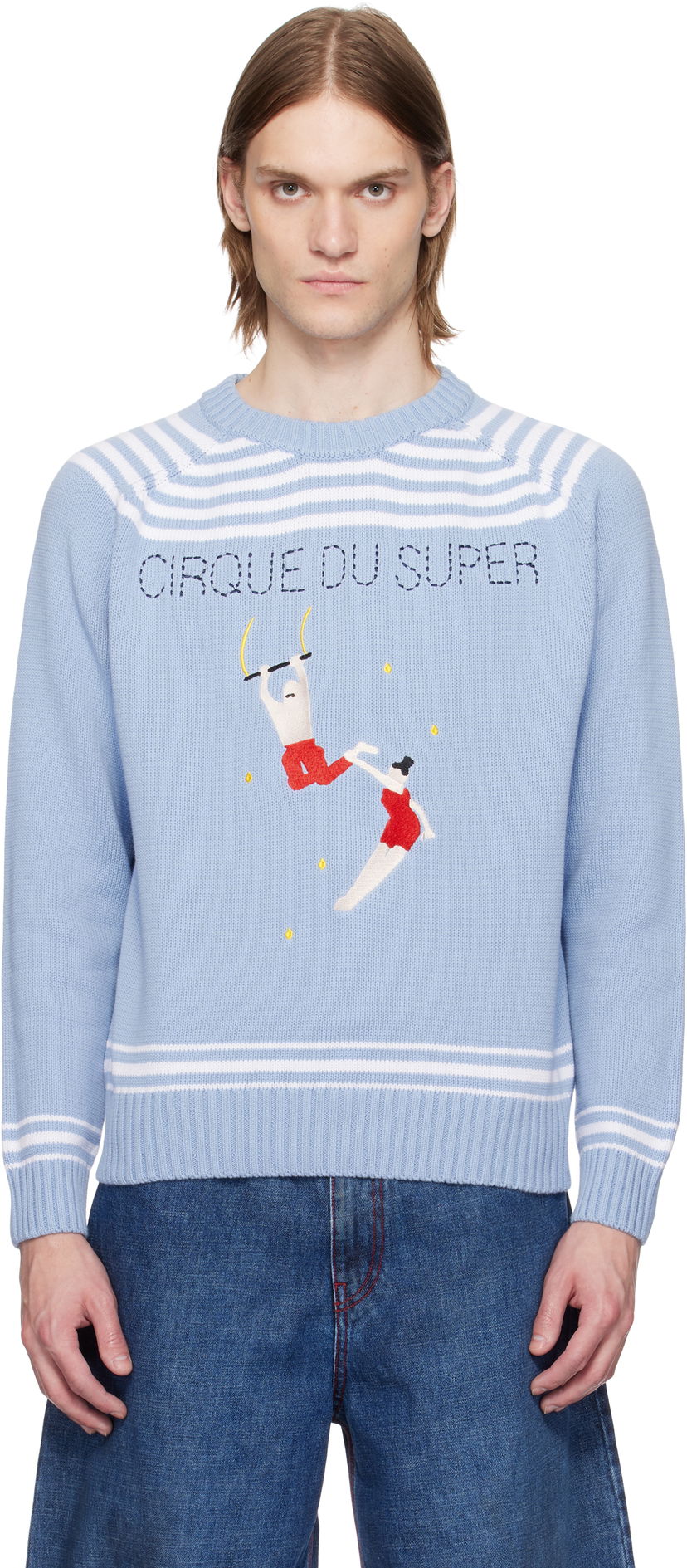 Pleteni pulover KidSuper KidSuper Cirque du Soleil Edition 'Cirque' Sweater Modra | SS25-SW-11