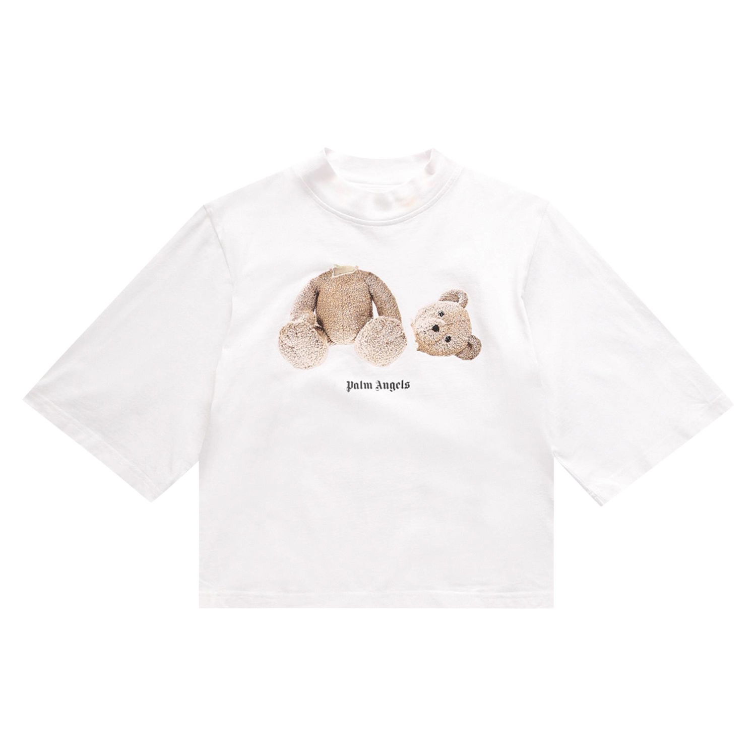 Majica Palm Angels Bear Cropped Tee Bela | PWAA020C99JER0010160, 1