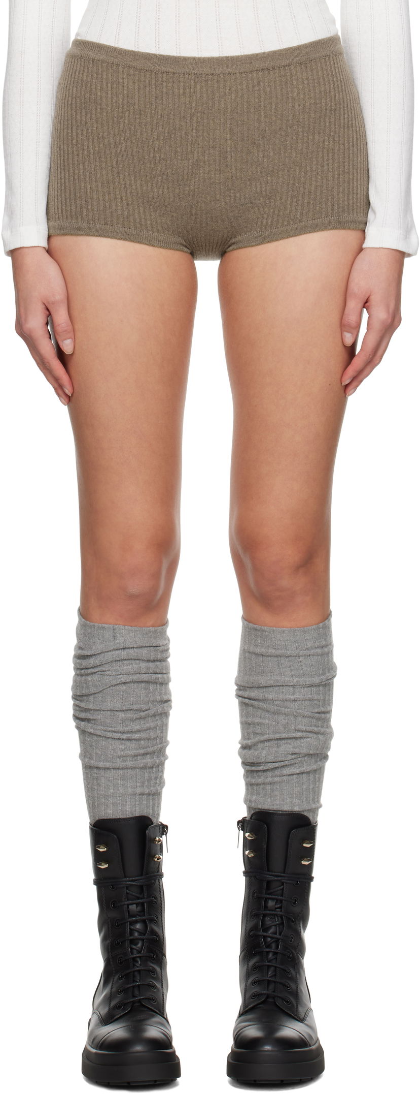 Spodnjice Max Mara Weekend Max Mara Ersilia Knit Shorts Rjava | 2425336013600