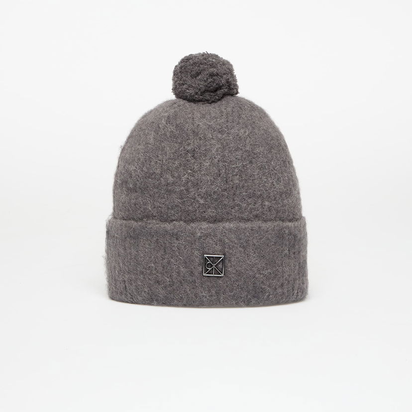 Beanie CALVIN KLEIN Calvin Klein Emblem Brushed Pom-pom Beanie Universal Siva | LV04D8067G N3Z
