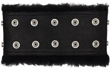 Šala Rick Owens Rick Owens Concordians Shearling Neck Band Črna | RU02E1433 LSHC, 1