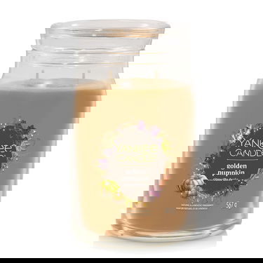 Sveče Yankee Candle Signature Large Jar 2 Wicks Golden Pumpkin Rjava | 43490, 0