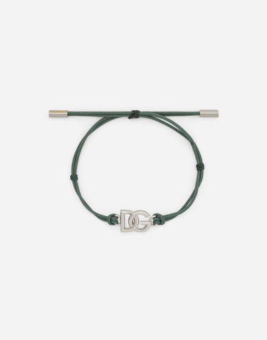 Zapestnica Dolce & Gabbana Cord Bracelet With Logo Zelena | WBP5L1W1111V0153, 0