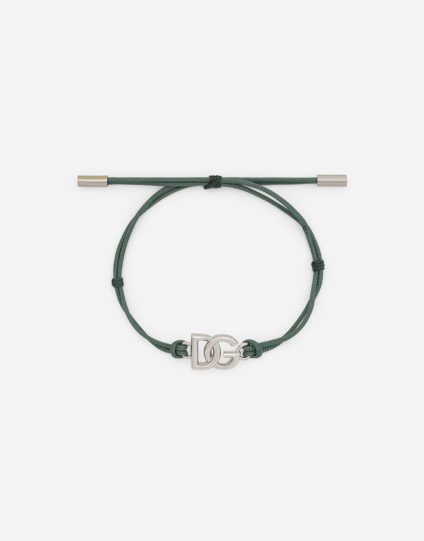Zapestnica Dolce & Gabbana Cord Bracelet With Logo Zelena | WBP5L1W1111V0153