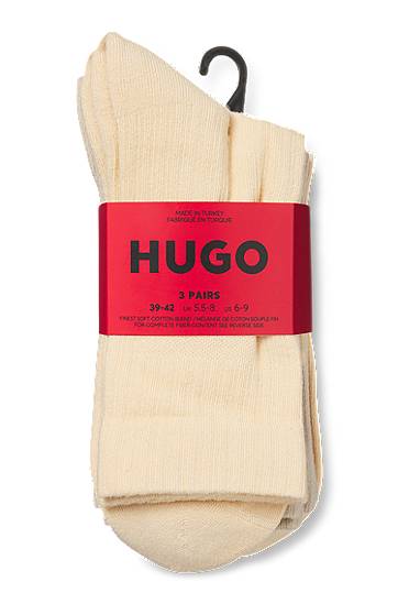 Nogavice BOSS Three-Pack of Short Socks with Split Logos Bež | 50543174, 1