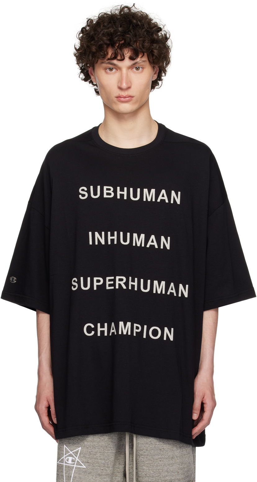 Majica Rick Owens Rick Owens Champion Edition Tommy T-Shirt Črna | CM01E1675 CHJG JERSEY
