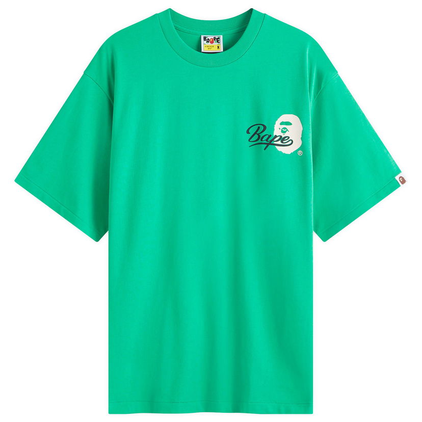 Majica BAPE Cursive College Logo T-Shirt Zelena | 001TEK801303M-GRN