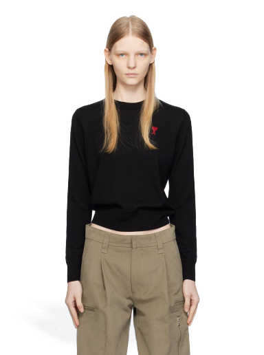 Pleteni pulover AMI Sweater Črna | BFFKS111.KN0025