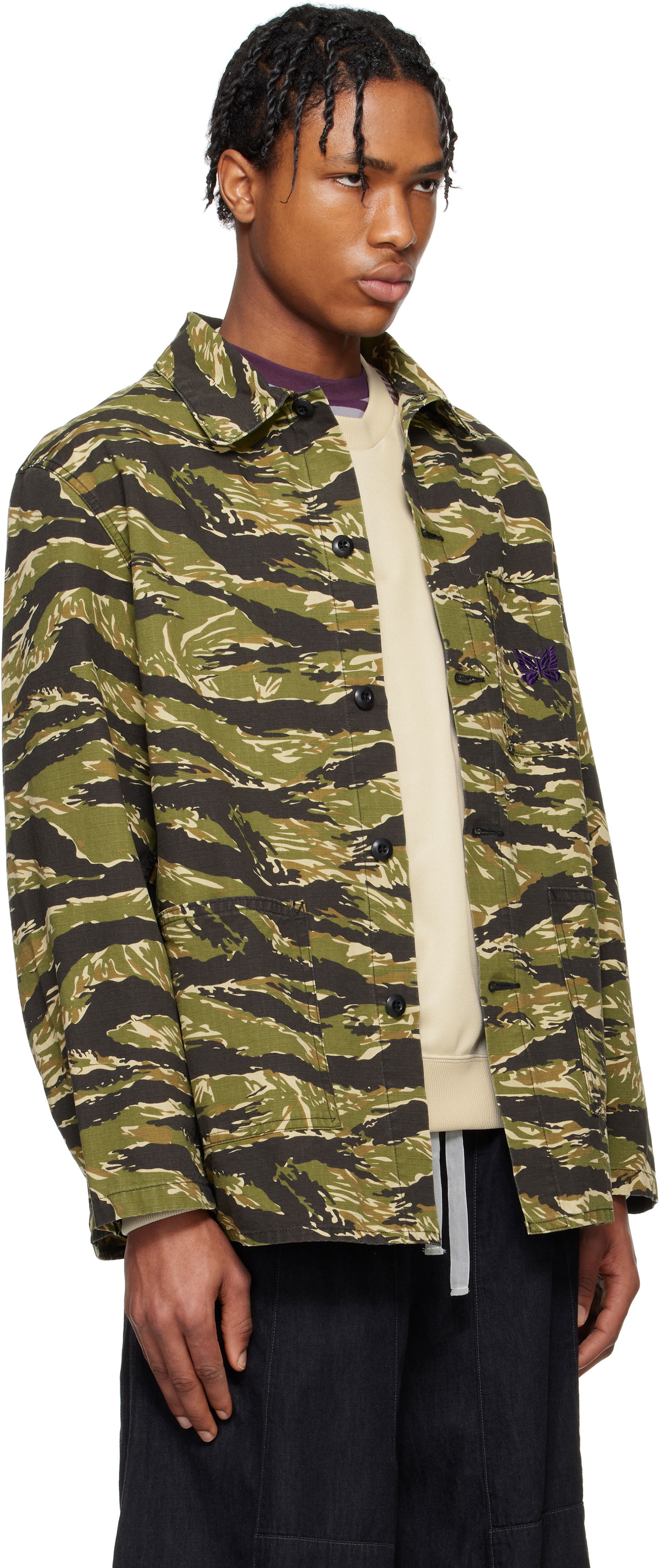 Srajce Needles Needles D.N. Coverall Jacket Zelena | QV149, 1