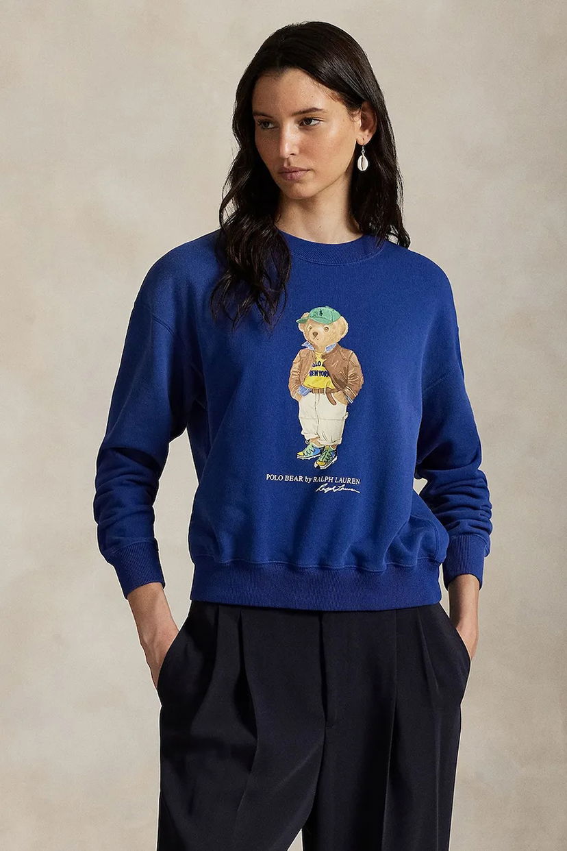 Pulover Polo by Ralph Lauren Polo Ralph Lauren Bear Fleece Sweatshirt Modra | 211971736