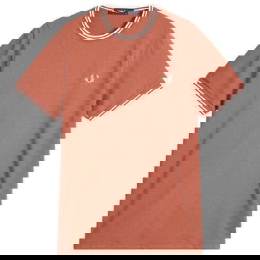 Majica Fred Perry Twin Tipped T-Shirt, Size Large Rjava | M1588V-Z51, 1