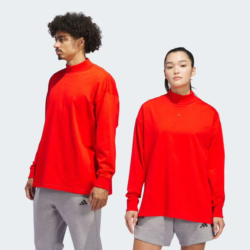 Majica adidas Performance Long Sleeve Basketball T-Shirt Rdeča | JE3767