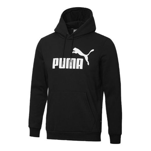 Pulover Puma ESS Logo Fleece Hoodie Črna | 586917-01