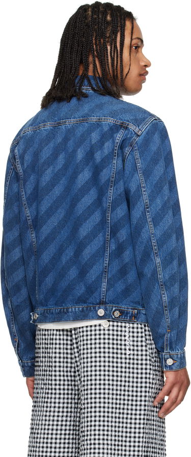 Jakna Marni Marni Striped Denim Jacket Modra | JUJU0050S0 USCX36, 2