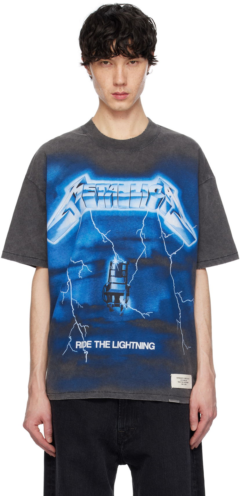 Majica Represent Clo Represent x Metallica 'Ride The Lightning' Graphic Tee Siva | MLM4356