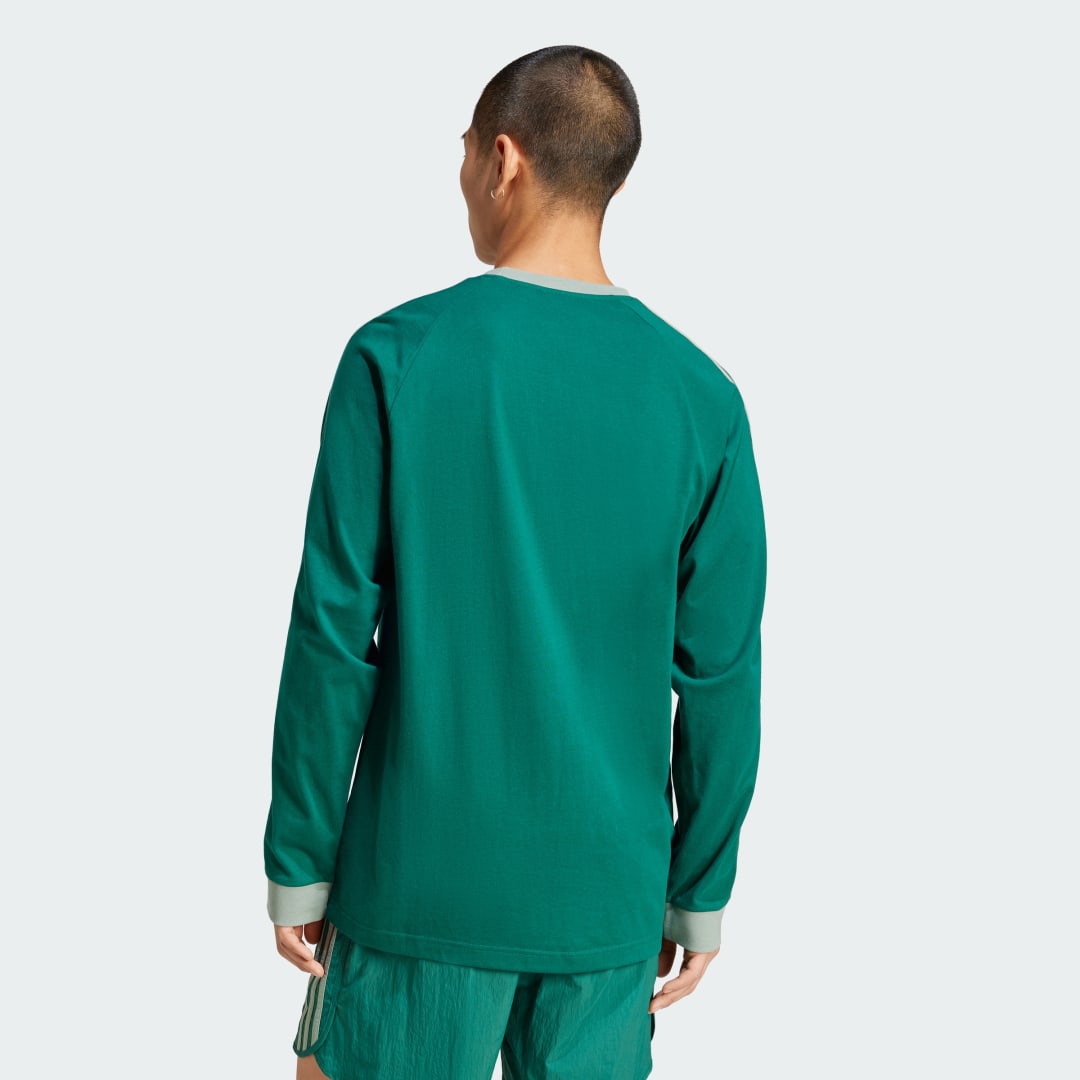Dres adidas Performance Classics 3-Stripes Long Sleeve Tee Zelena | JD0540, 1