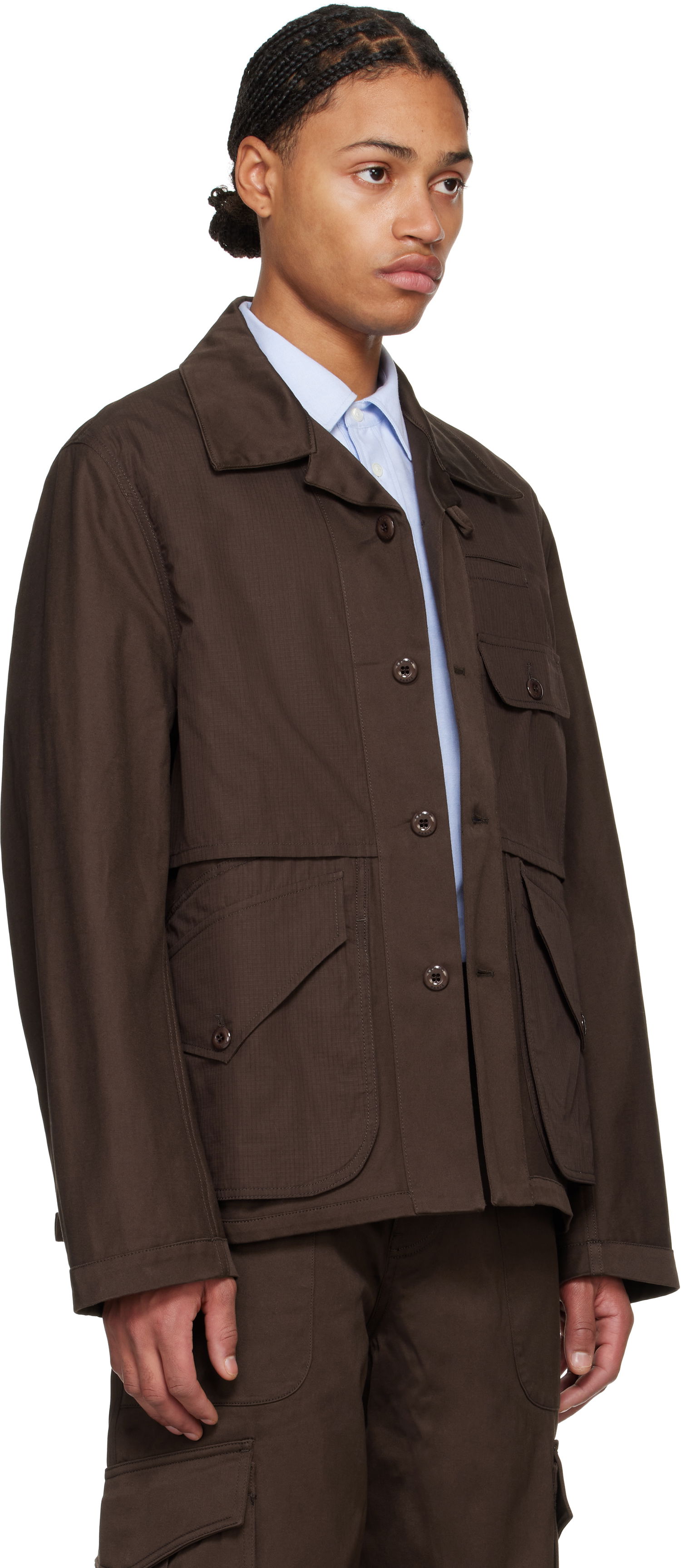 Jakna KENZO Reversible Workwear Jacket Rjava | FF55VE2309GF, 1