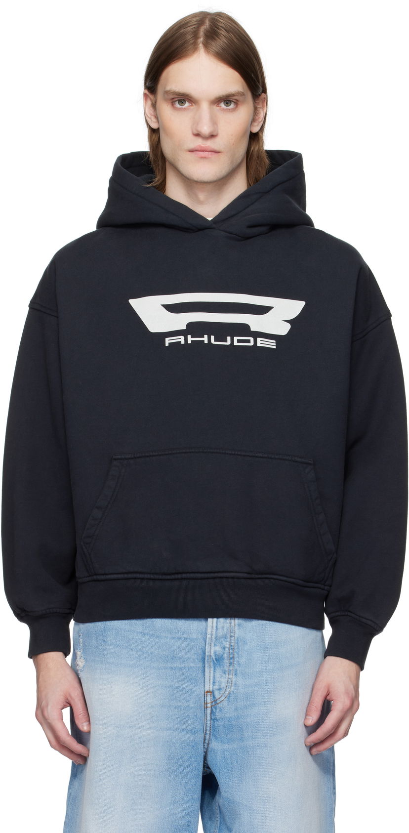 Pulover Rhude Rhude Campione Hoodie Črna | RHSS25HO07012