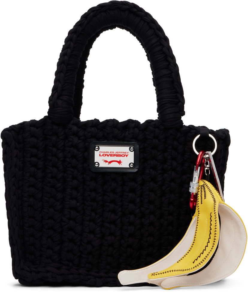 Torbica Charles Jeffrey Loverboy Charles Jeffrey LOVERBOY Knitted Bucket Tote Bag Črna | 54120201