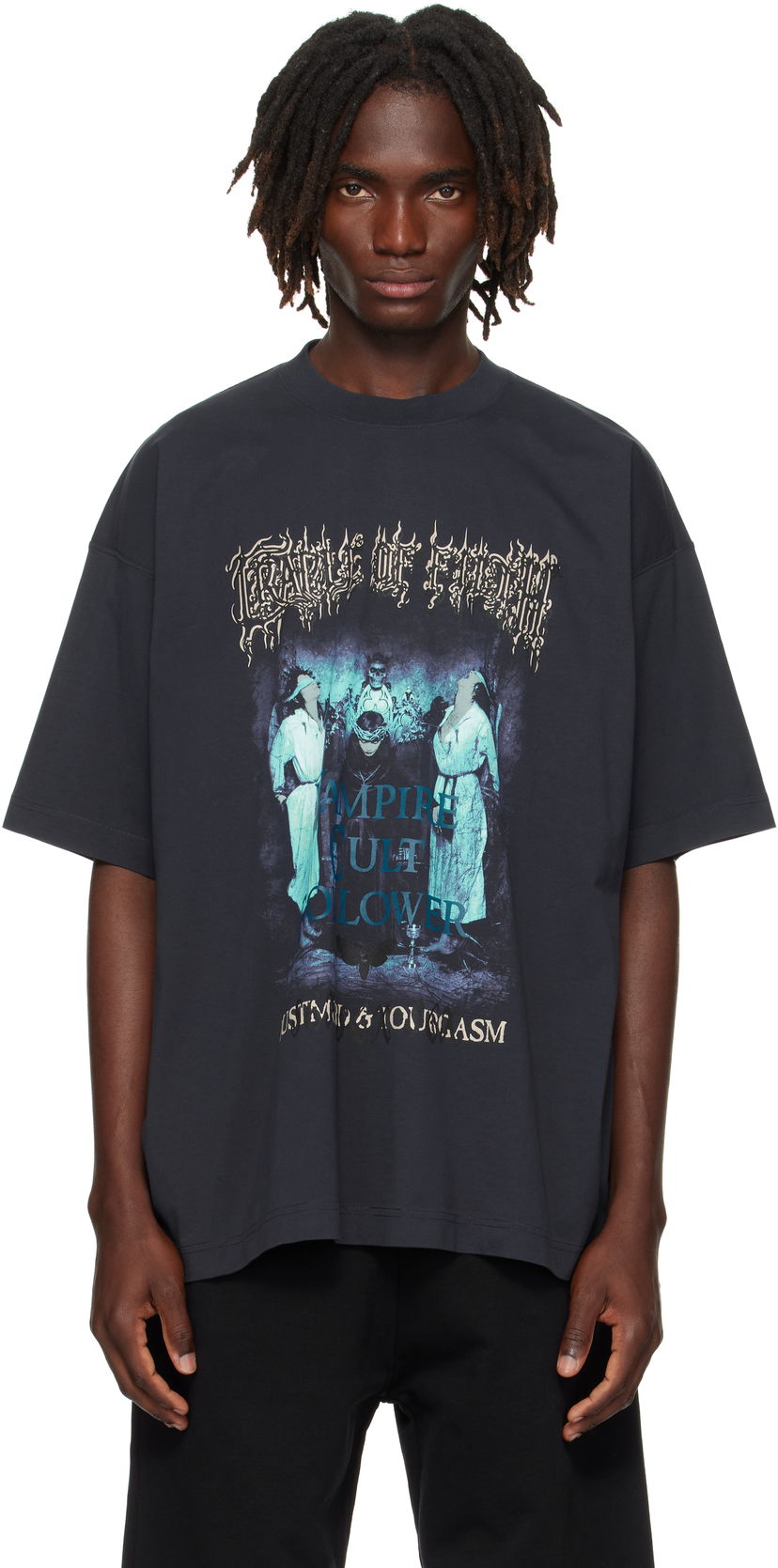 Majica VETEMENTS Vetements Cradle of Filth 'Vampire Cult' Oversized Graphic T-Shirt Črna | UCF76TR700N