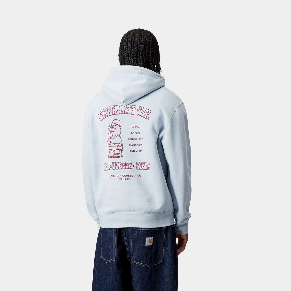 Pulover Carhartt WIP Carhartt WIP Hooded Sandwich Sweatshirt Modra | I035277_24, 1