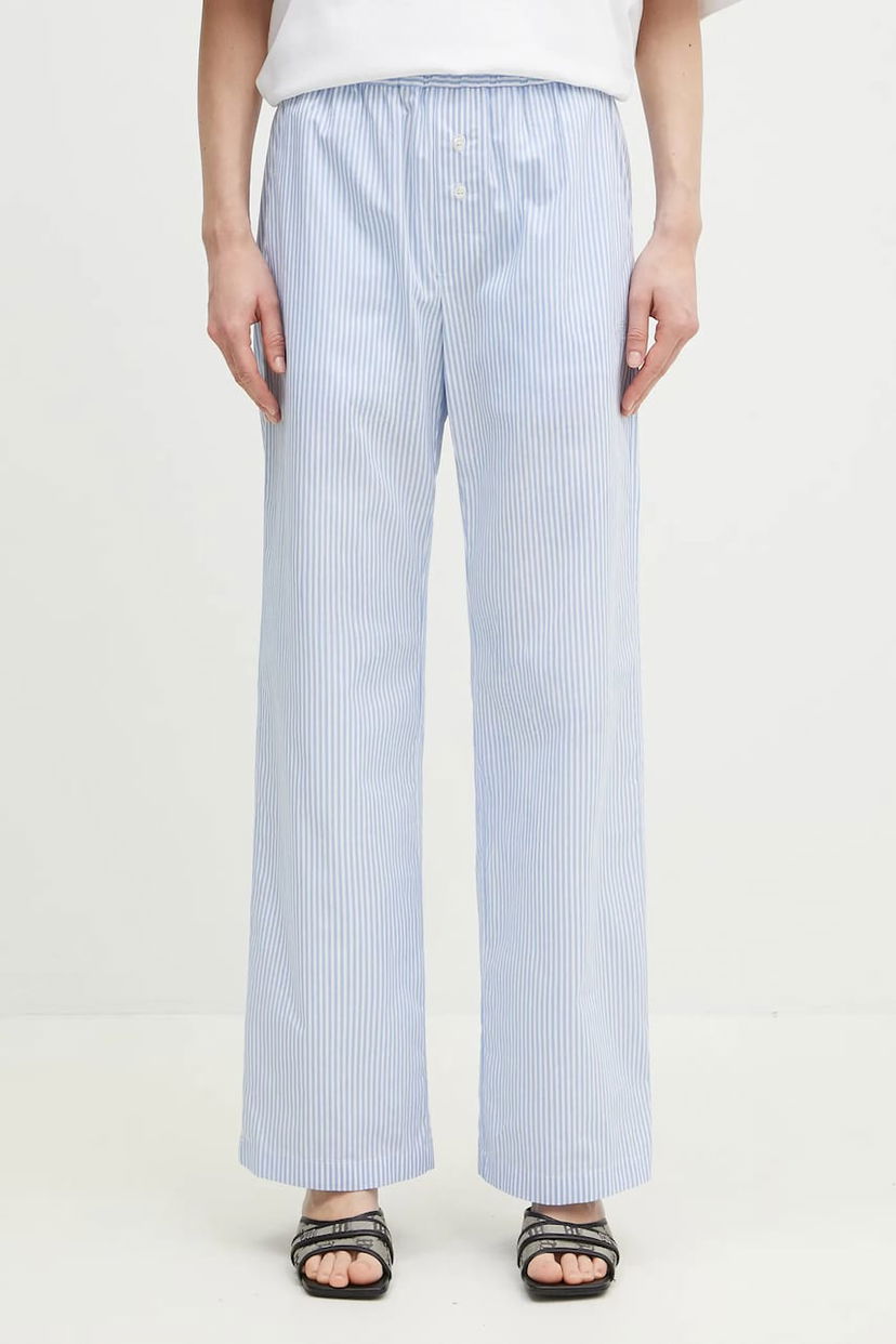 Pižame Fiorucci Fiorucci Striped Logo High Waist Wide Leg Pants Modra | U02SPBPA299CO01BL02