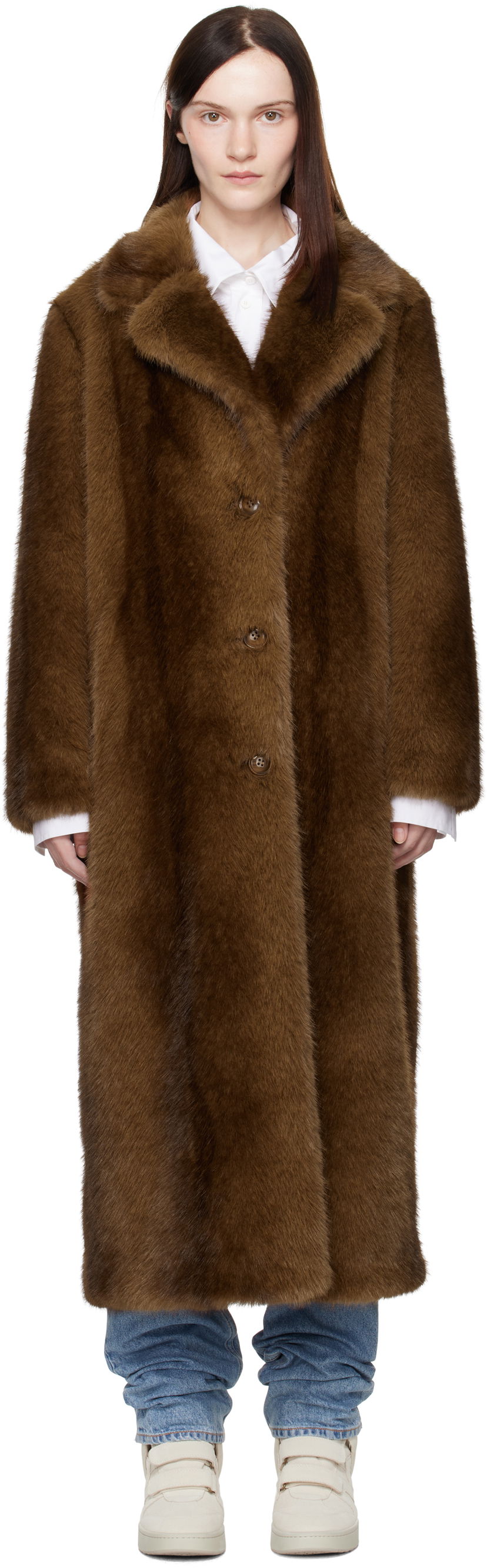Plašči STAND STUDIO Nora Faux-Fur Coat Rjava | 66410-9019