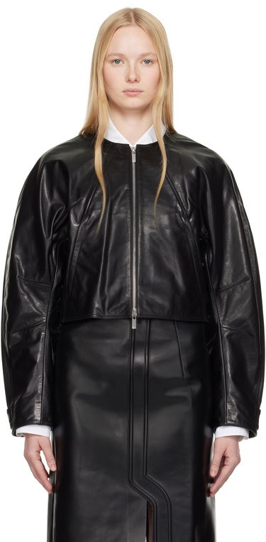 Bomber jakna Helmut Lang Helmut Lang Articulated Leather Jacket Črna | P01HW102, 0