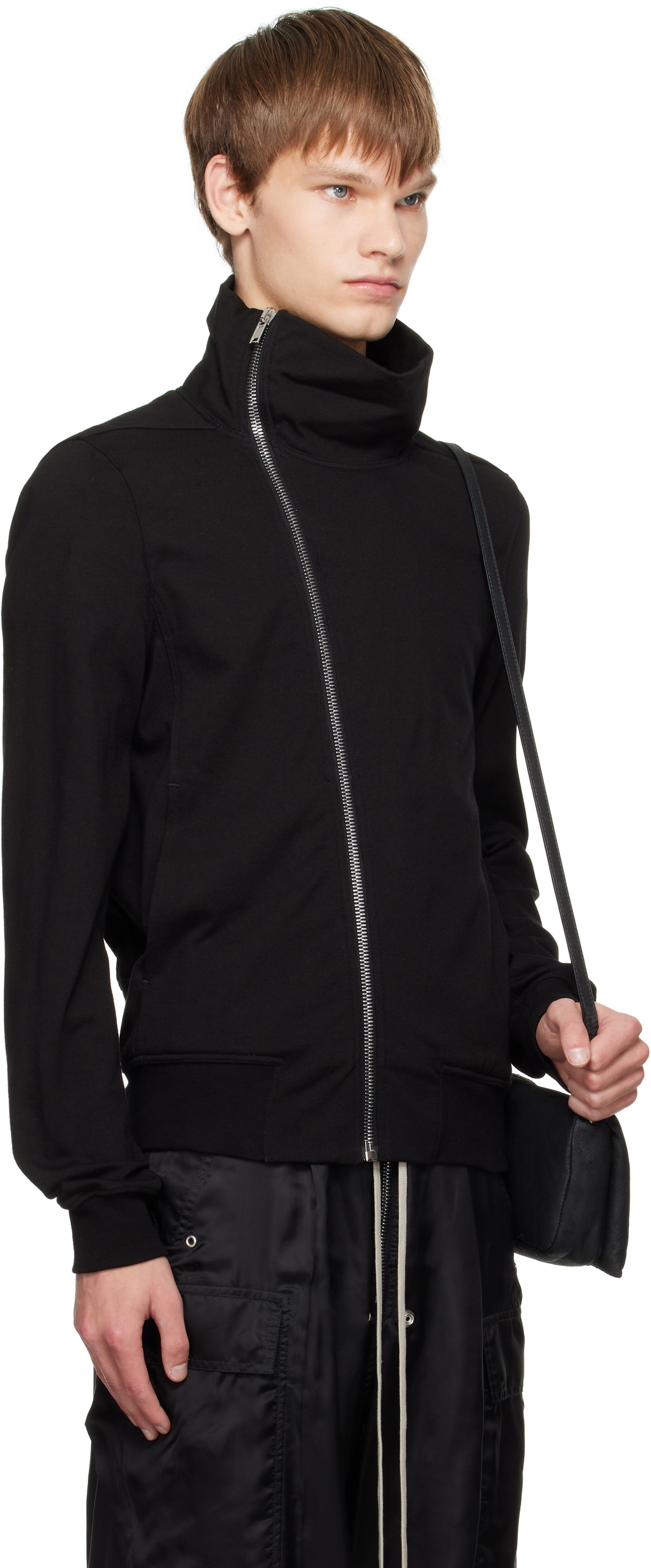 Jakna Rick Owens Rick Owens Concordians Bauhaus Jogger Track Jacket Črna | RU02E1272 BA, 1