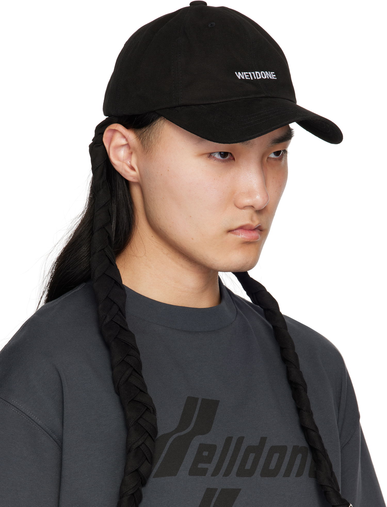 Kapa We11done We11done Logo Braid Cap Črna | WD-AH0-25-430-U-BK, 1