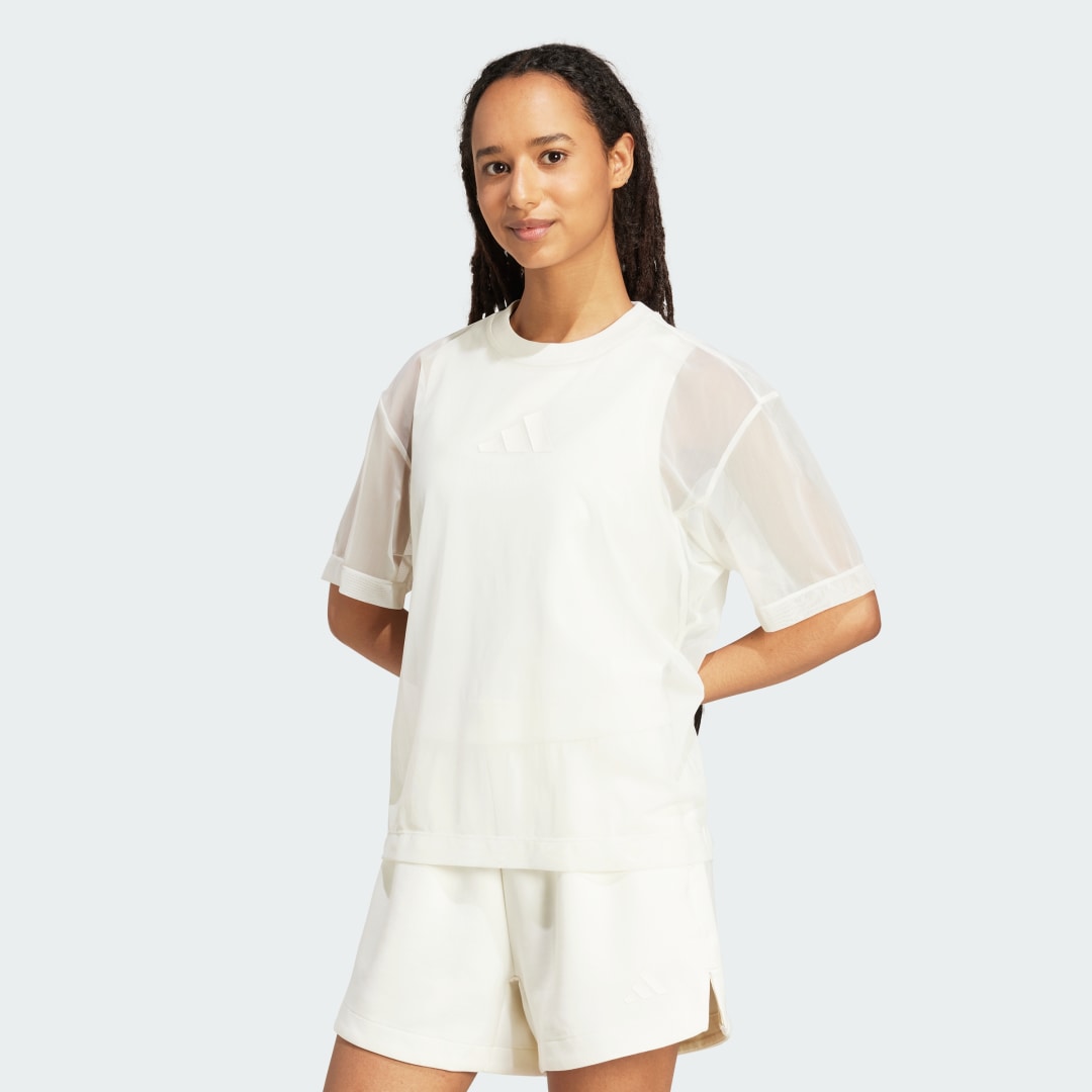 Majica adidas Performance ALL SZN Lux Mesh Tee Bela | JV9872, 0