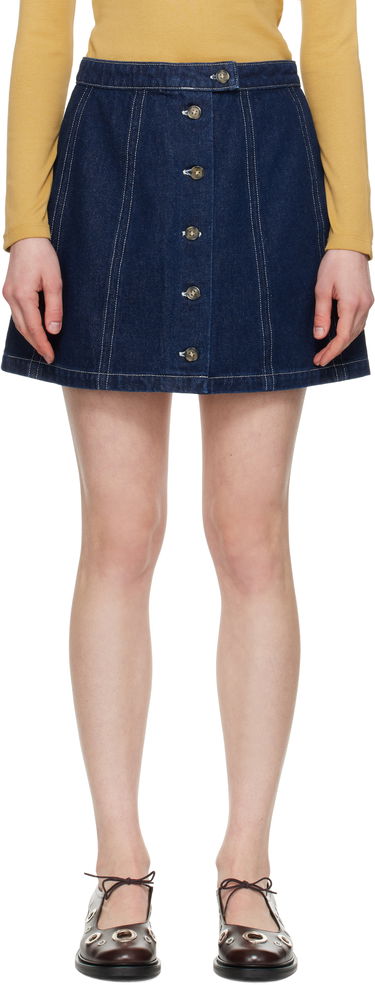 Krila A.P.C. A.P.C. Pipa Denim Miniskirt Modra | COHJI-F06459, 0