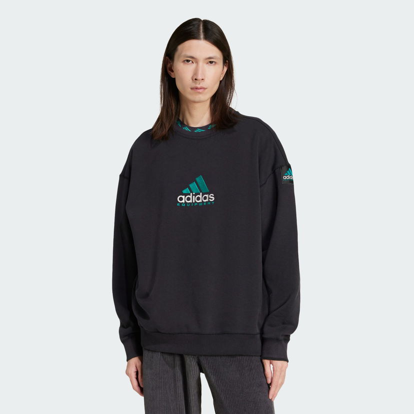 Pulover adidas Performance EQT Wash Crewneck Sweatshirt Črna | JC8222