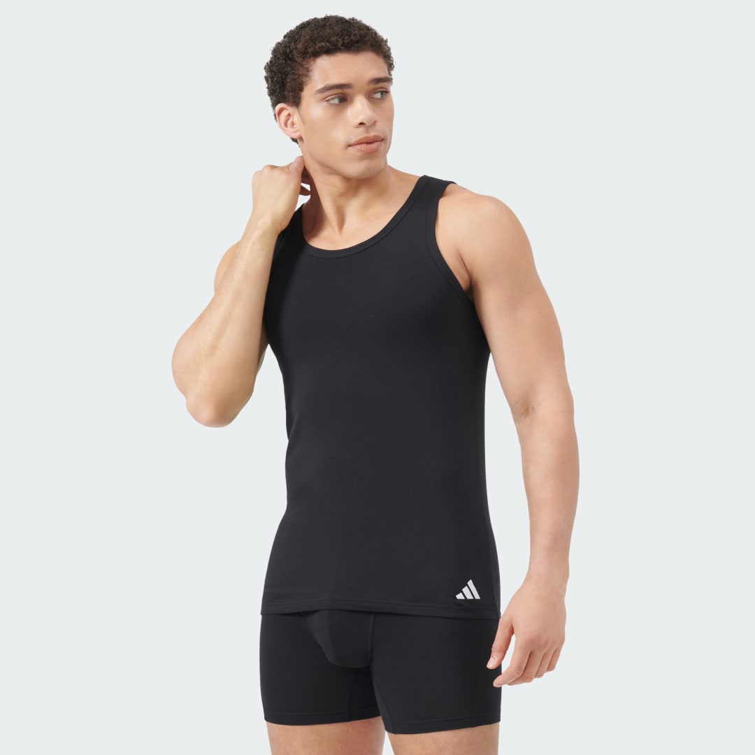 Majica brez rokavov adidas Performance Active Flex Cotton Tank Top 2-Pack Črna | JK4019, 0