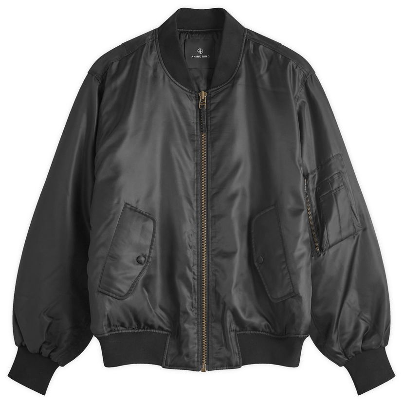 Bomber jakna Anine Bing Leon Bomber Jacket Črna | A-01-7160-000