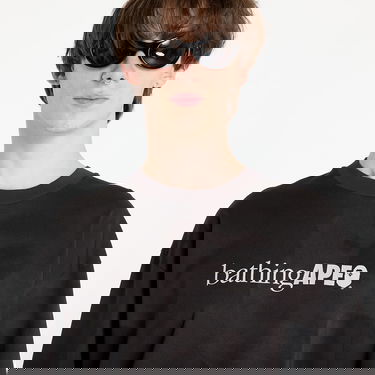 Majica BAPE Overprint Logo Relaxed Fit Long Sleeve Tee Black Črna | 001LTK801301M BLK, 1