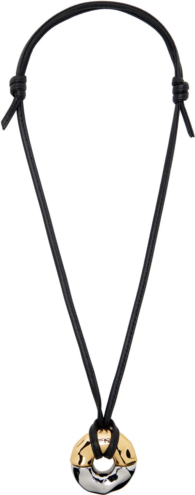 Ogrlica AMI AMI Paris Dune Pendant Necklace Črna | UJW107.361